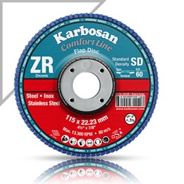 Flap Disk Konik (Paslanmaz Çelik) 125x22 60Kum (ZR)